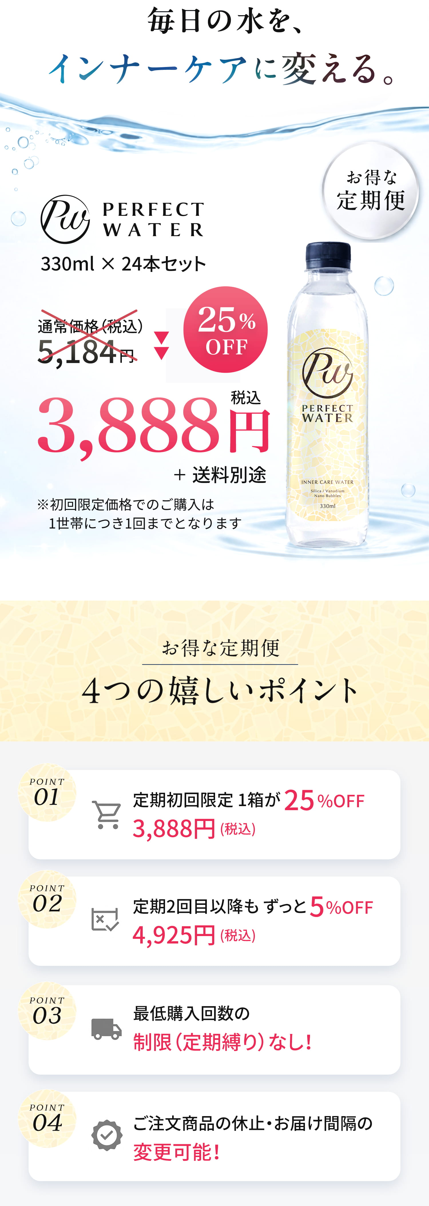 perfect water（パーフェクトウォーター）】 飲む酸素 酸素水 シリカ
