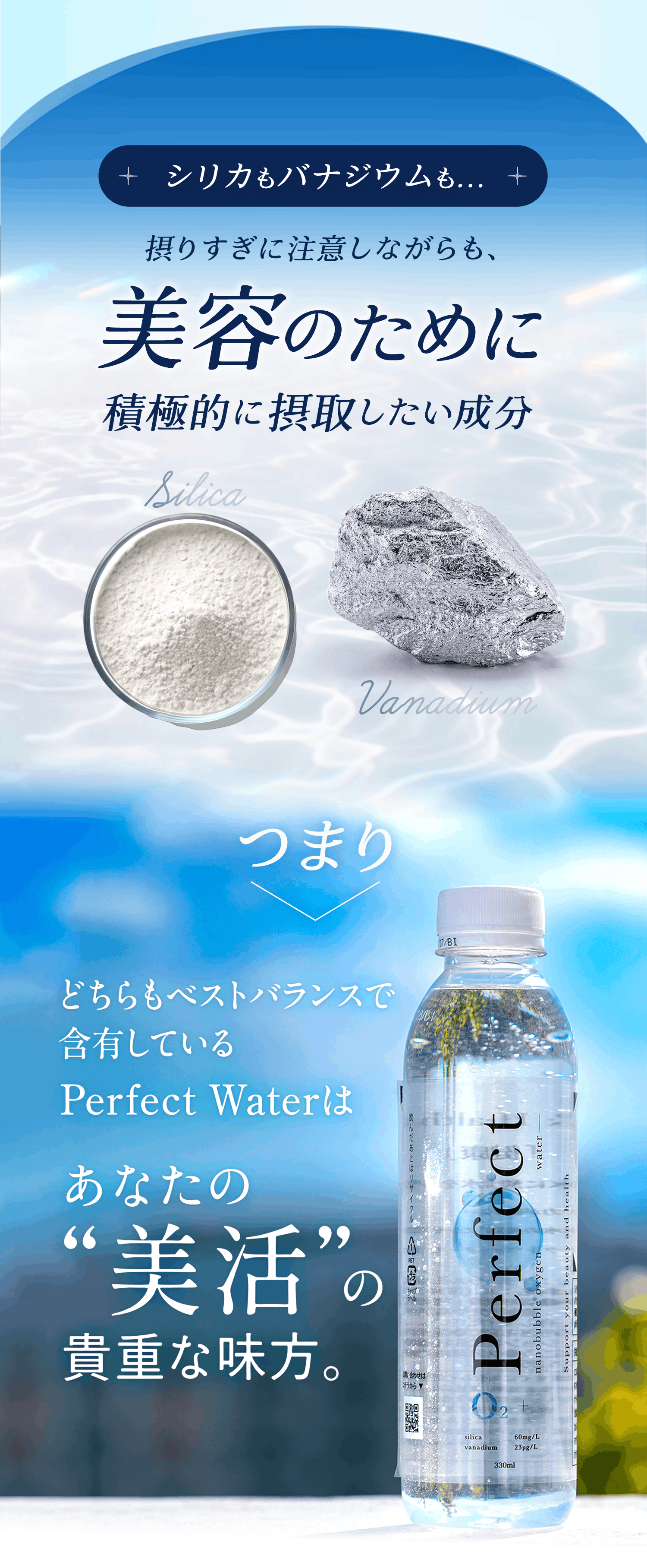 perfect water（パーフェクトウォーター）】 飲む酸素 酸素水 シリカ